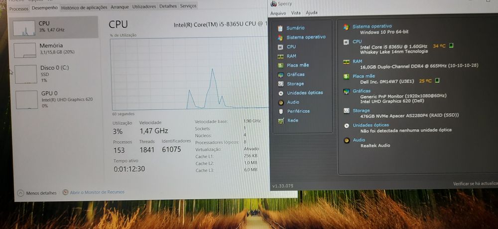 Dell Latitude 5500 8ªG|15.6" IPS|I5-8365u-Vpro|16G|M.2-512|R+M|W11