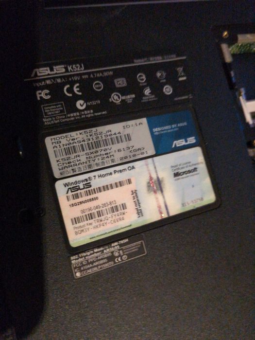 Portatil Asus K52J para peças