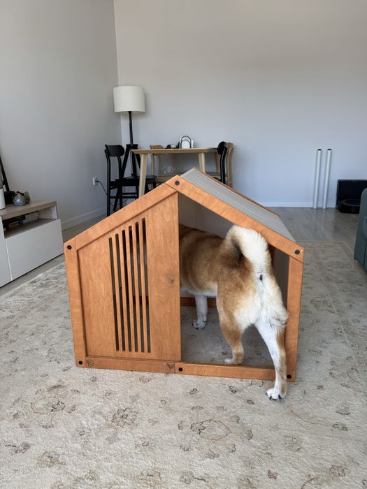 Casinha de madeira artesanal para cão