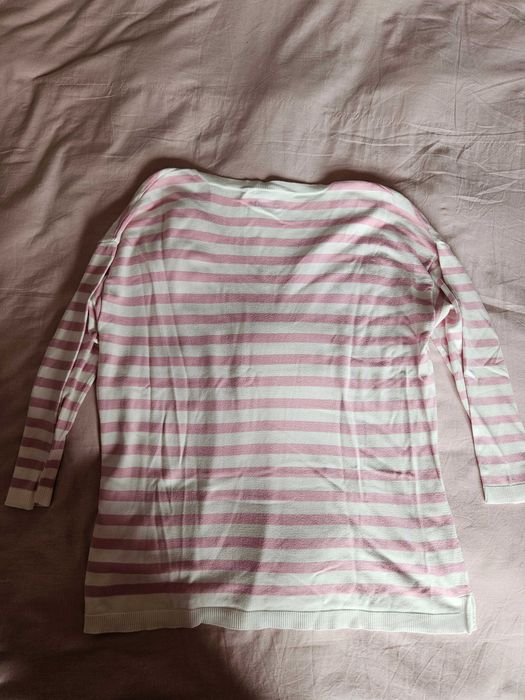 Camisola cor-de-rosa e branca da Massimo Dutti