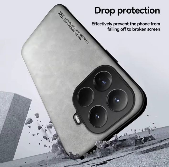 Luksusowe etui skórzane Xiaomi 15T Pro megnetic