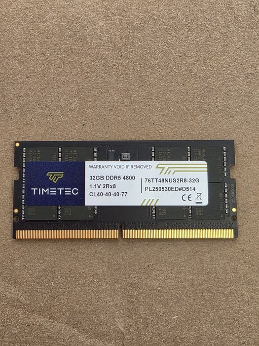 Оперативна пам'ять ADATA SODIMM DDR5-4800 32Gb PC5-38400: 8 599