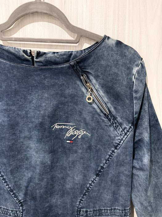 Sukienka jeansowa z zameczkami niebieska Tommy Hilfiger M/L
