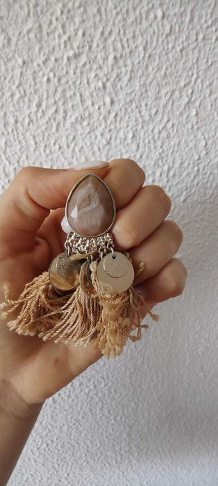 Brincos Parfois - cor rosa seco