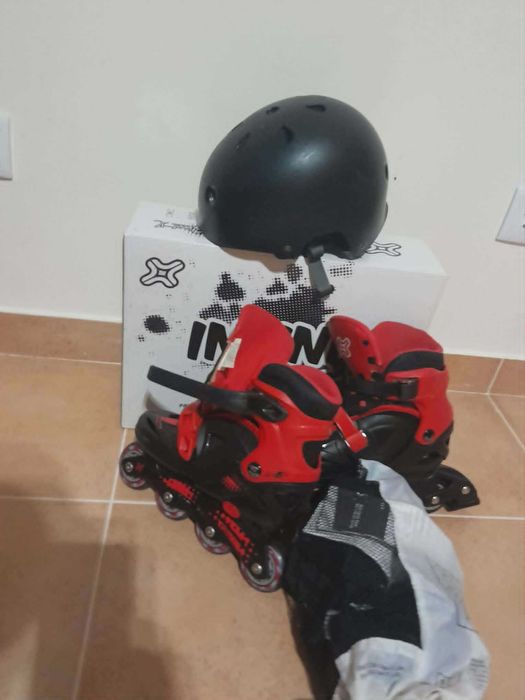 Patins em Linha + Proteções