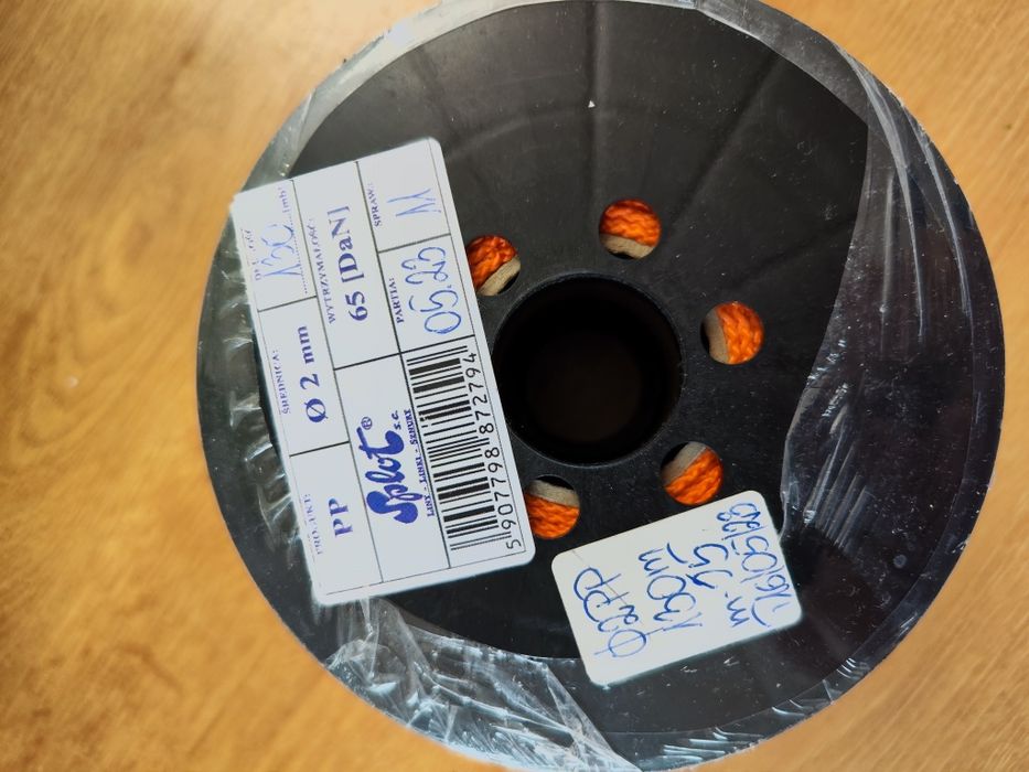 Sznurek PP 2mm 130mb pomarańczowy