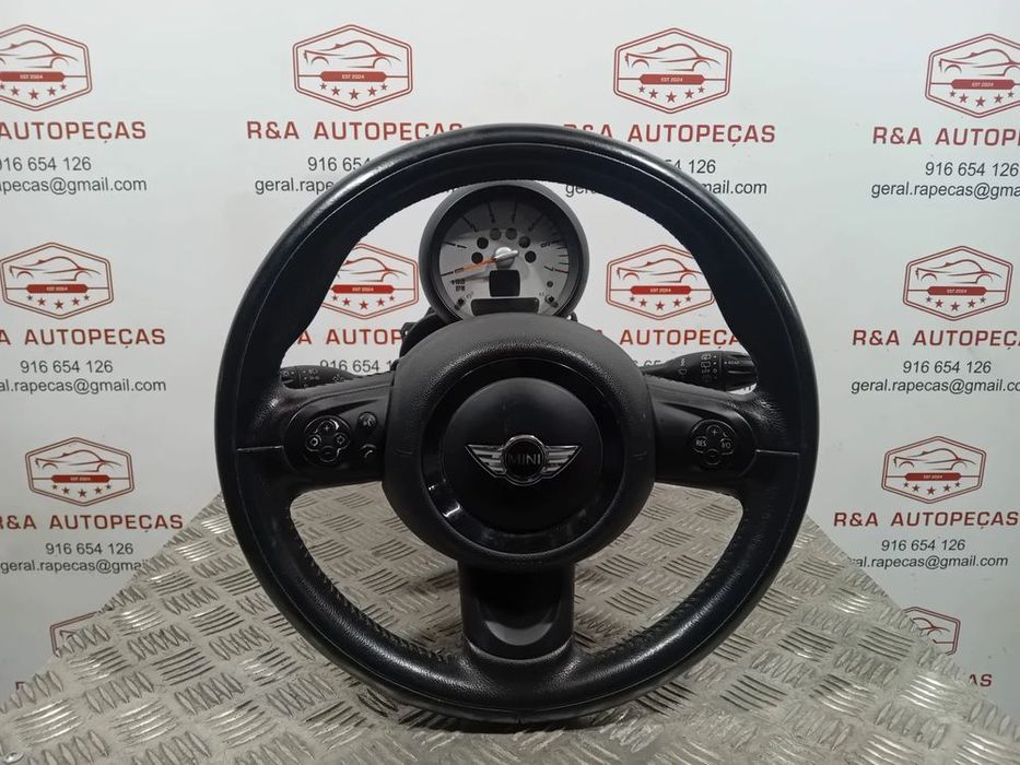 Volante com Airbag Mini Cooper R56 De 3 braços em Pele