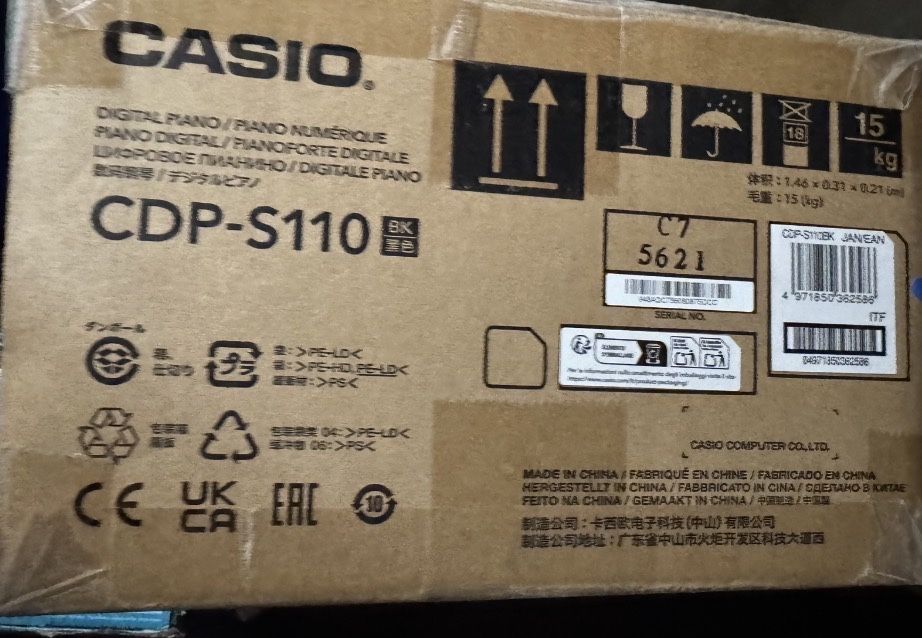 Pianina cyfrowe  CASIO CDP-S110 BK Odbiór osobisty w Poznaniu