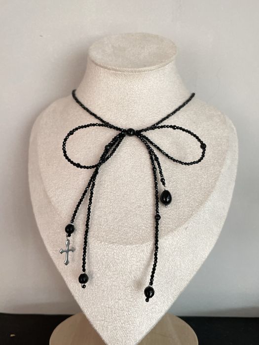 Naszyjnik choker w kształcie kokardek