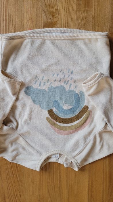 Bluza frotte H&M exclusive stan idealny 98 tęcza