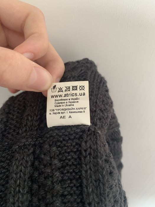 Женский шарф хамут темно-серый и сиреневый