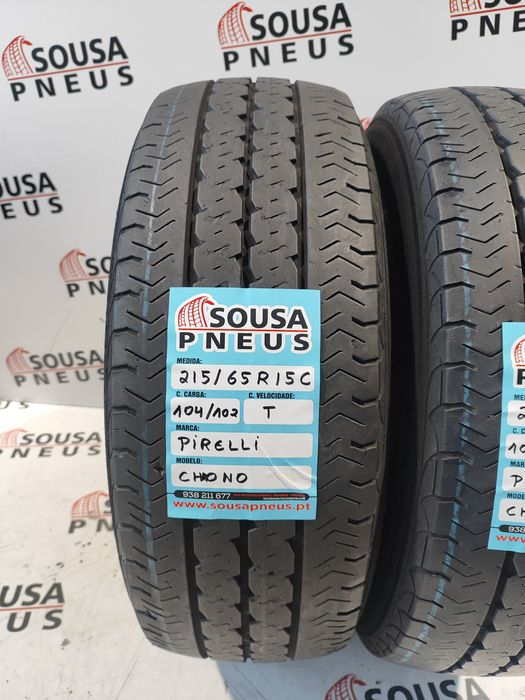 2 pneus semi novos 215-65R15C Pirelli - Oferta dos Portes