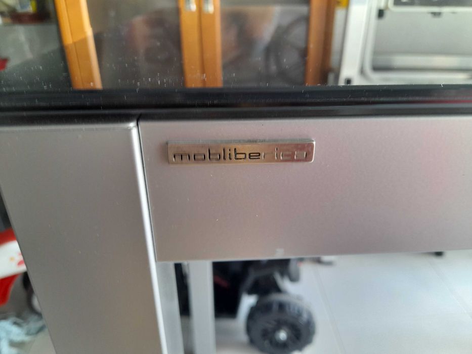 Mesa cozinha alta (90 cm) vidro preto mobliberica