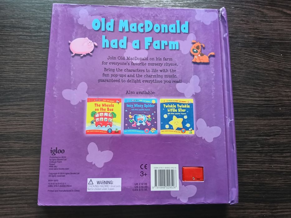 Музична pop-up дитяча книга англійською Old MacDonald had a farm