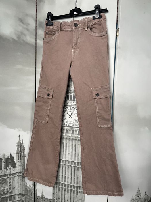 Джинси кльош з карманами для дівчинки