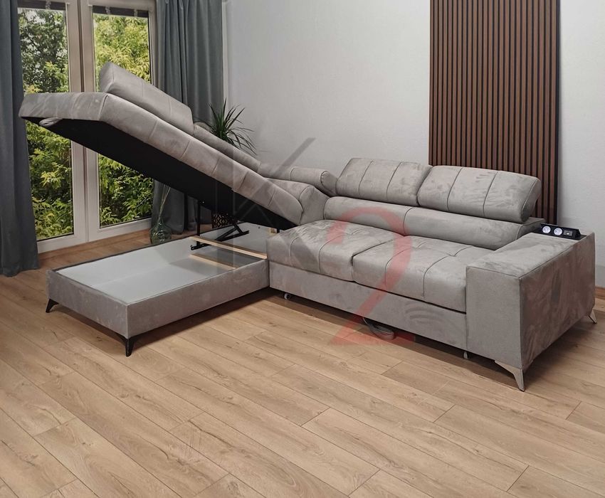 NOWOŚĆ, narożnik Fuks +USB, kanapa, sofa, łóżko  +gratis
