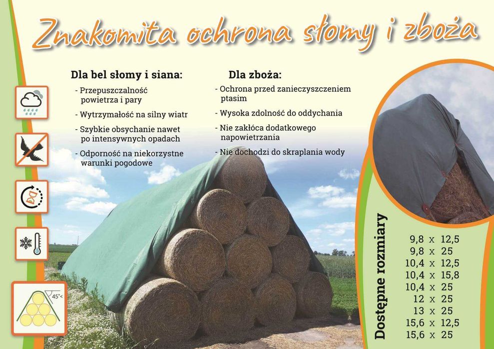Fliz 9.8 x 25 do słomy Agrowłóknina