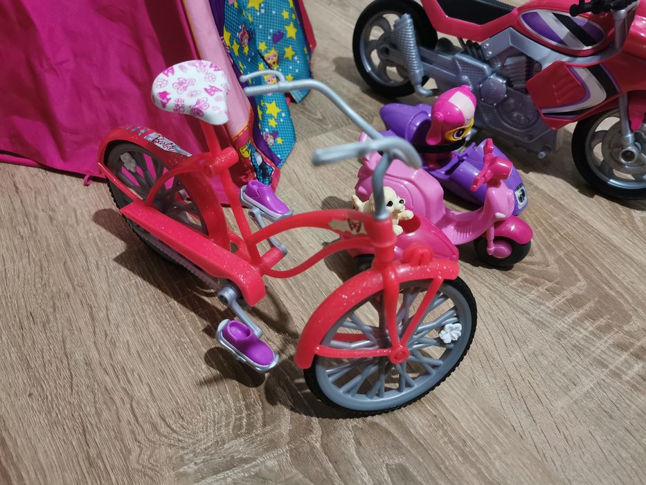 Barbie namiot rower motor lalki