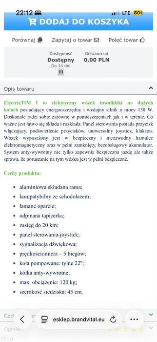 Wózek elektryczny