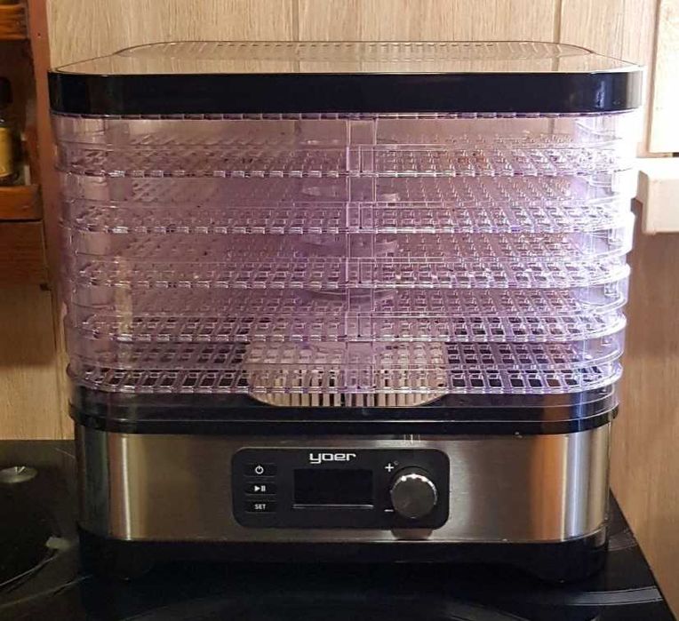 Duża Suszarka Do Grzybów Owoców 450w Inox Timer +6 Sit+9 Dodatków 10w1