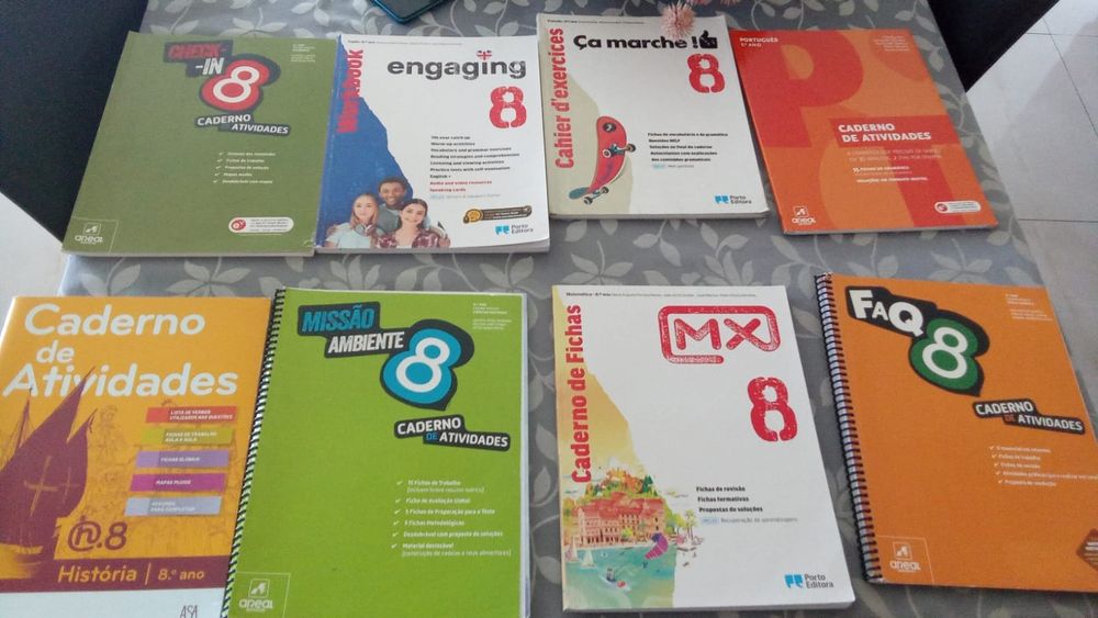 Cadernos de fichas do 8 ano