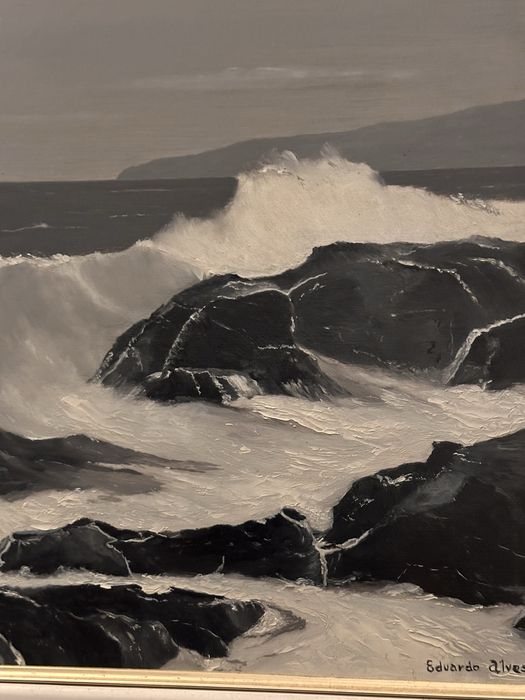 Quadro Original a Óleo – Marinha – Assinado e Datado (1992)