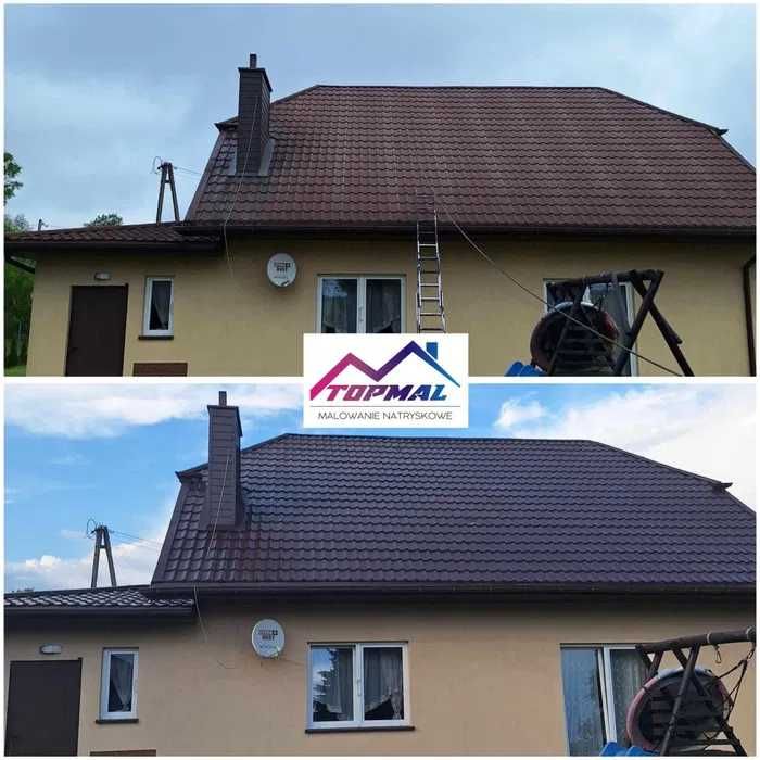 Malowanie natryskowe dachu dachów