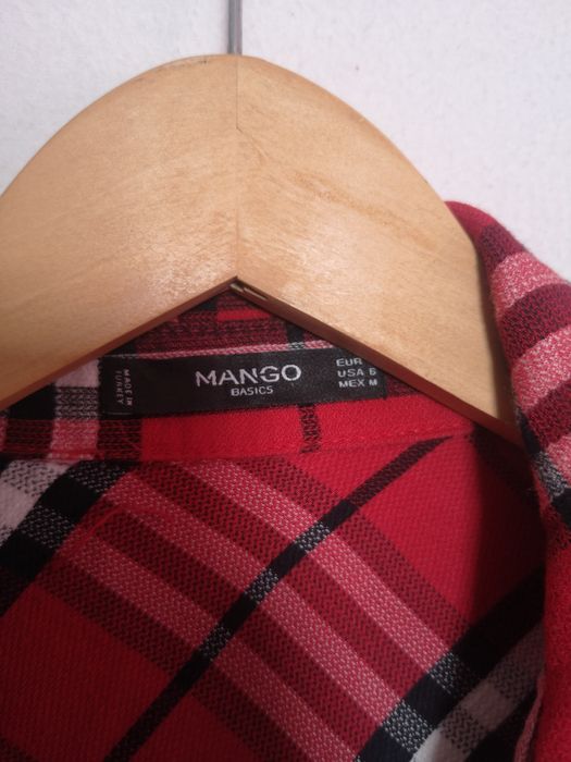 Camisa aos quadrados da Mango