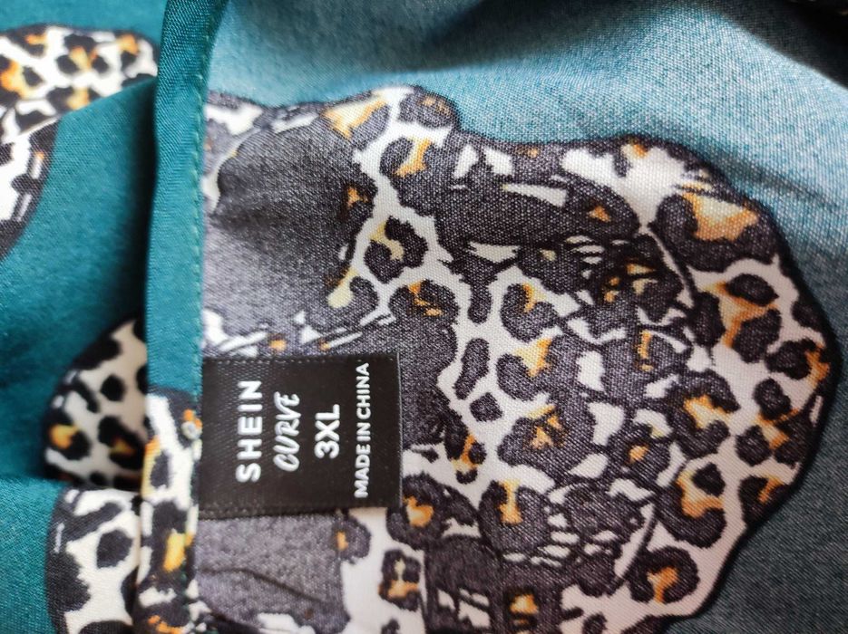 Shein r 3xl zielona sukienka w czaszki r 46 plus size