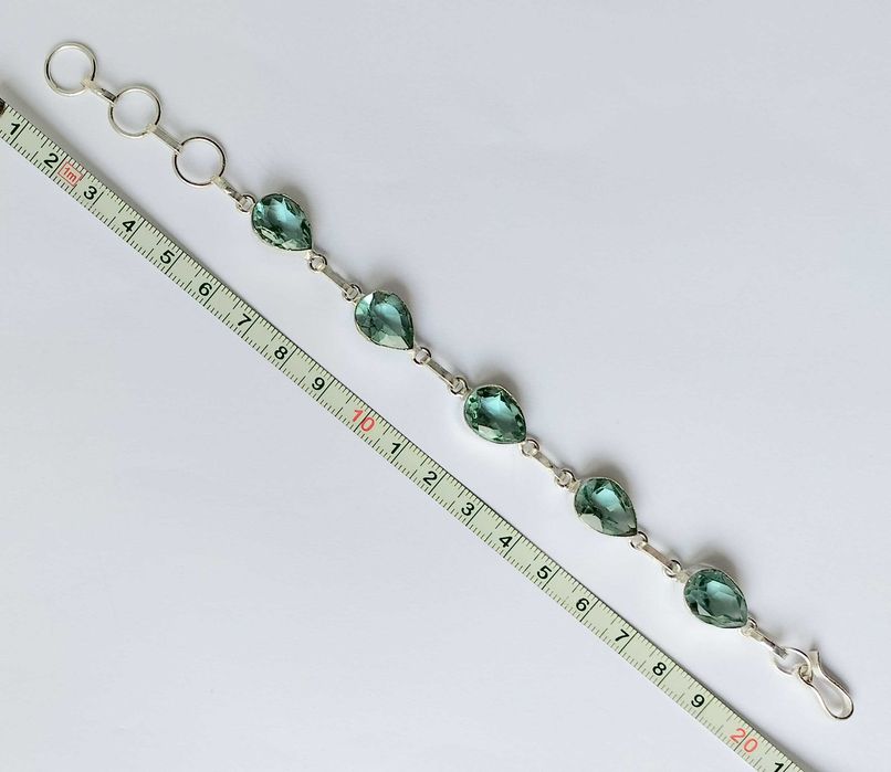 Conjunto prateado em quartzo