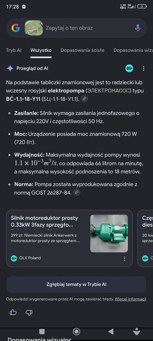 Elektropompa i pompa zanurzeniowa stara 720W każda