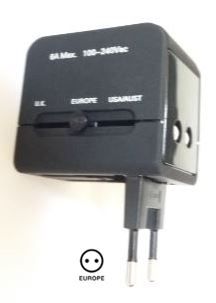 Compact Plug Adapter – Europe / USA / UK64586356662019123