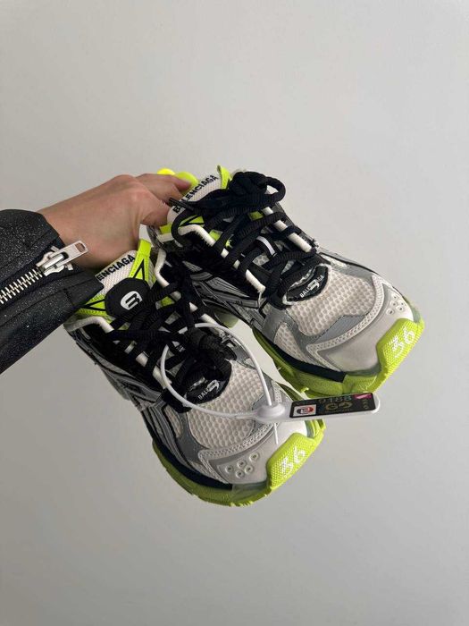 !SALE! Balenciaga Runner Trainer Black Neon Silver 36 37 38 39 40 41