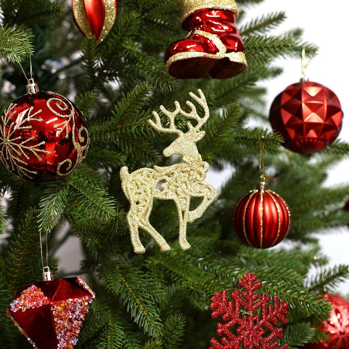 Zestaw bombek choinkowych StarryLights czerwono–złoty komplet