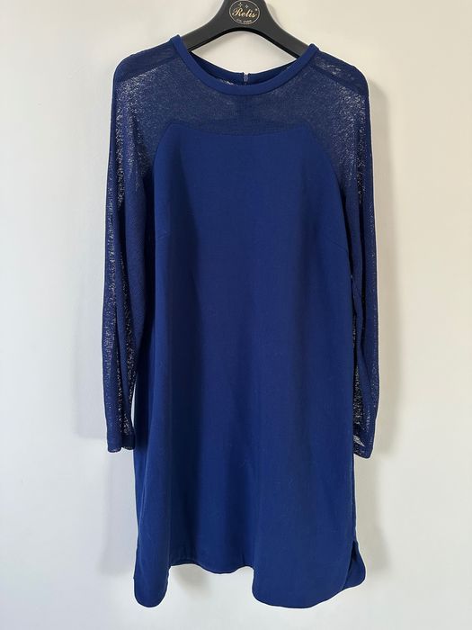 Niebieska sukienka z długim rękawem Reserved