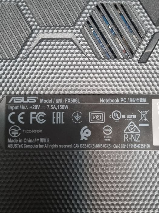 Asus TUF GAMING F15  16/1024Gb.  GTX1650(4GB)