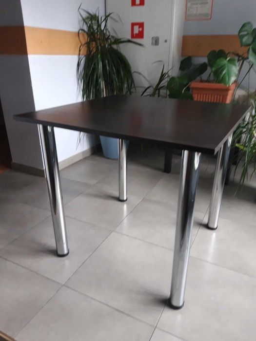 Stół kuchenny 80x80 nogi chrom 3 szt.