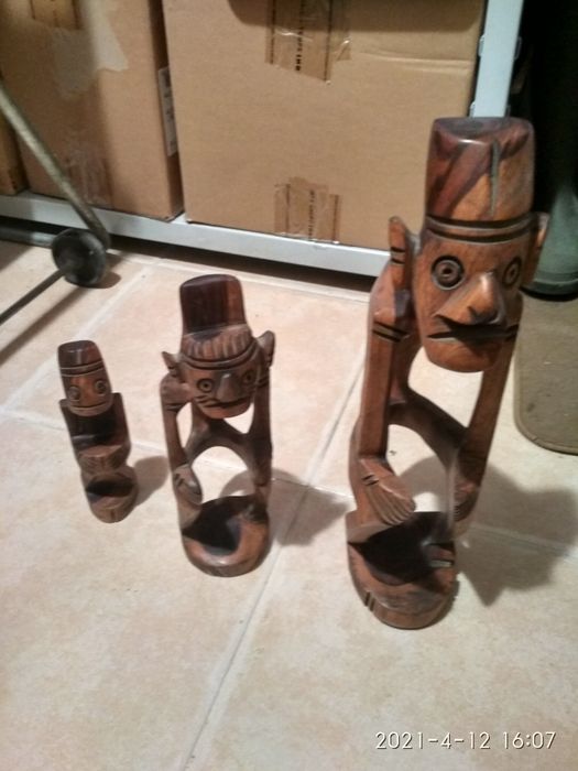 Conjunto 3 estatuetas