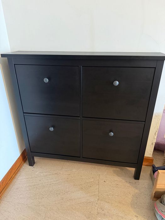 Sapateira IKEA Hemnes Preto/Castanho