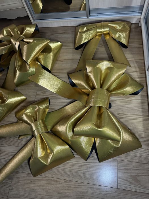 Золотий бант, бант на ялинку, бант для декору