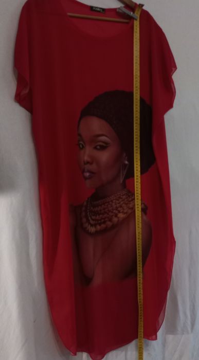 Vestido/Túnica vermelha angolana