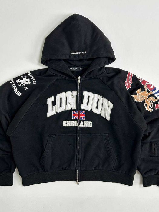 Project GRAILZ G/R gr кофта худи черная зипка худі чорна зіпка