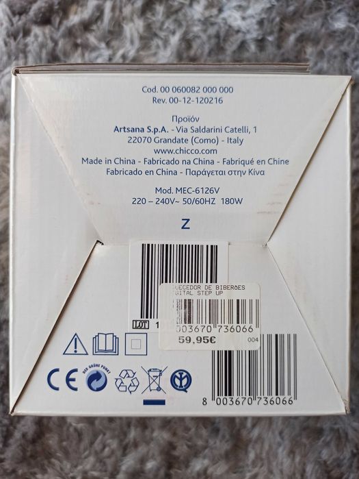 Aquecedor de biberões digital da Chicco