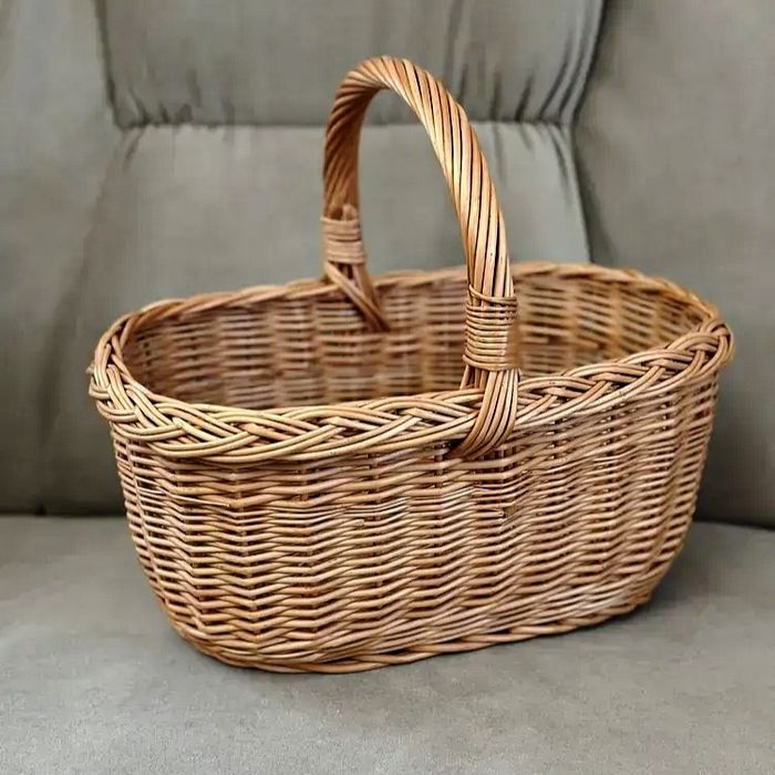 Пасхальний кошик "Феделканька" 35×25×15 см плетений з натуральної лози