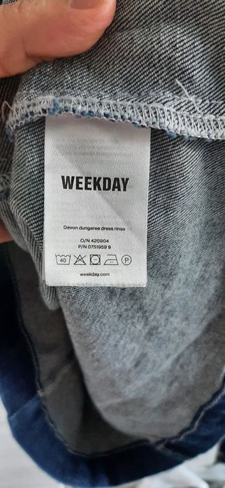 Dżinsowa ogrodniczka mini, rozmiar M