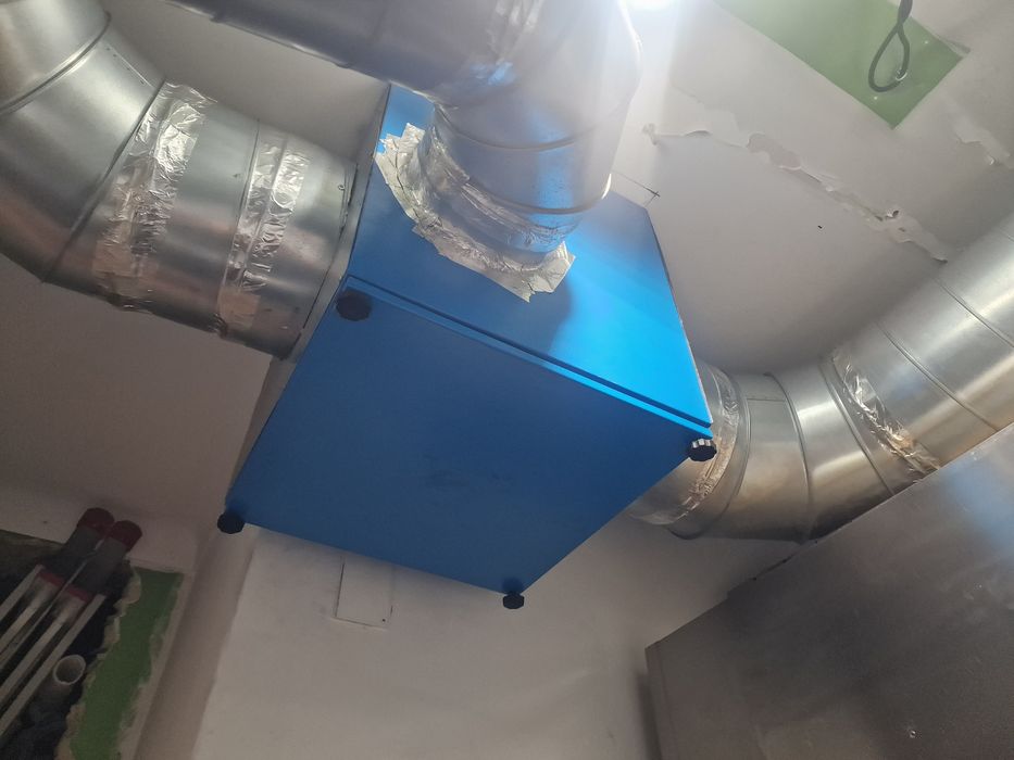 sistema de exaustão de fumaça industrial praticamente novo