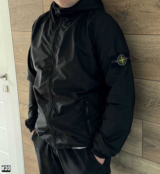Куртка Черная Stone Island Gore-Tex | Ветровка Стон Айленд Чорна