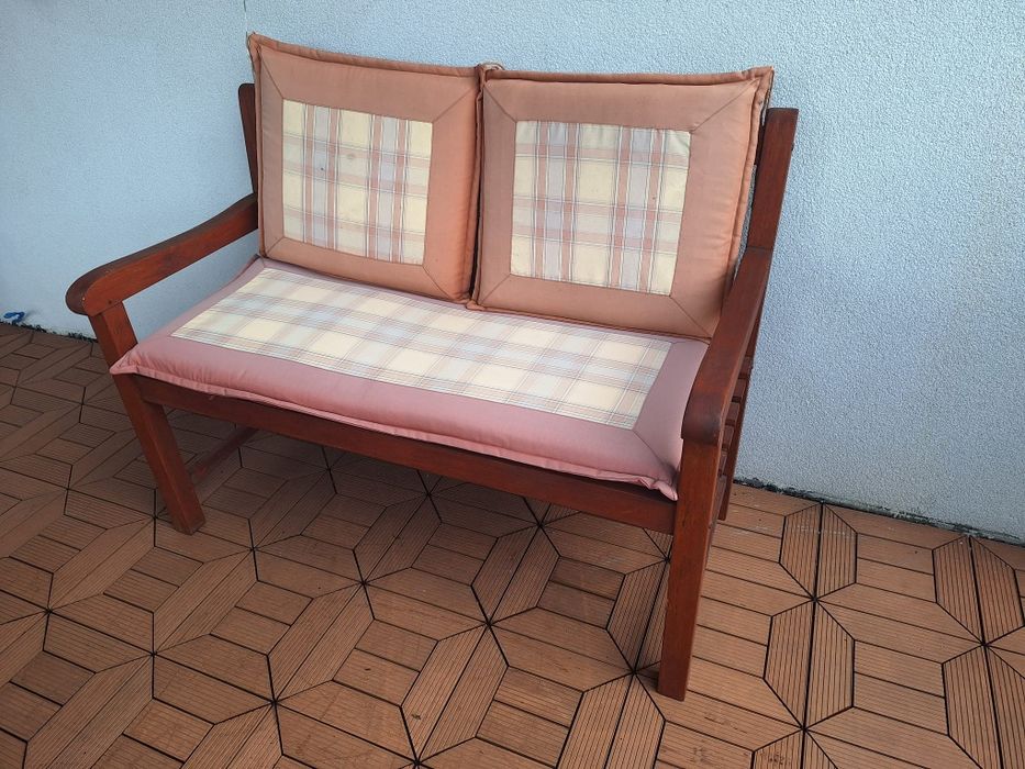 Zestaw mebli ogrodowych ławka krzesło stół ogrodowy