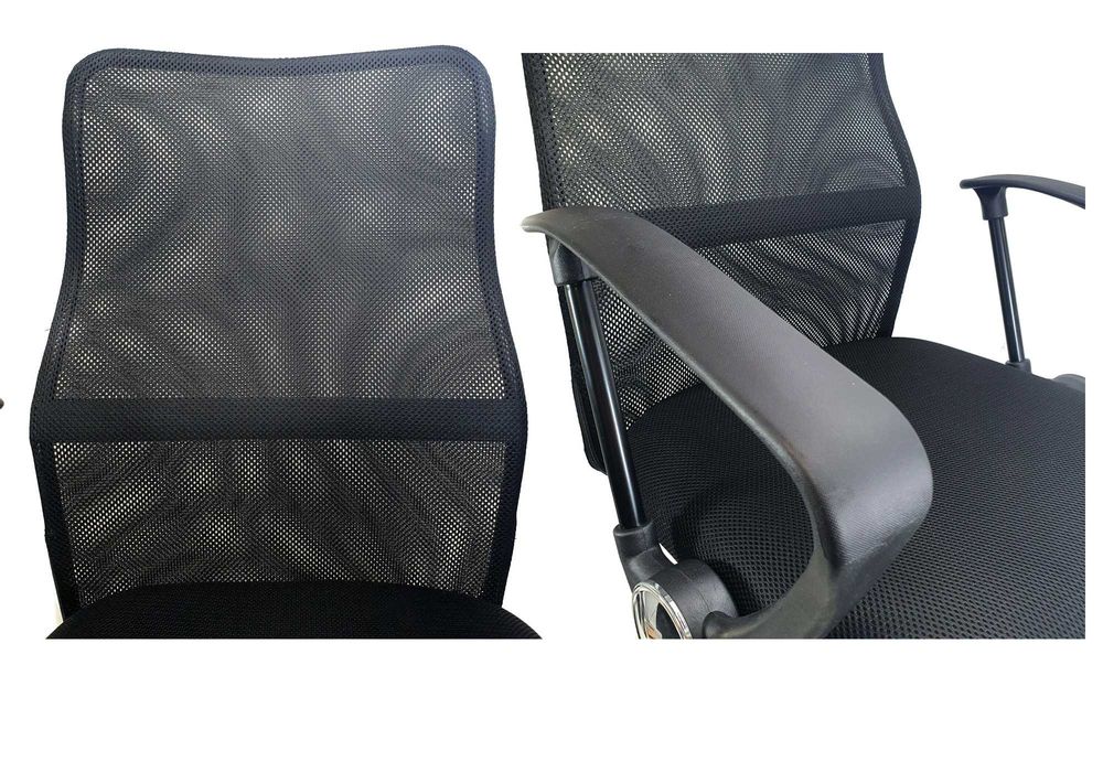 Fotel obrotowy biurowy ergonomiczne krzesło siatka mesh MOCNY