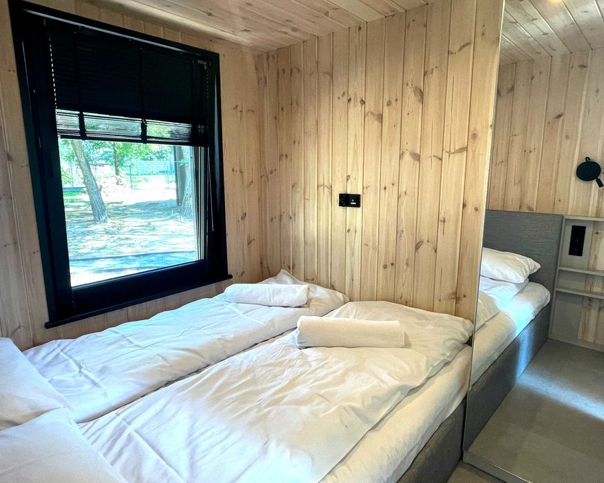 Nowe domki Sława do wynajęcia nad jeziorem Bay Zatoka Radzyń